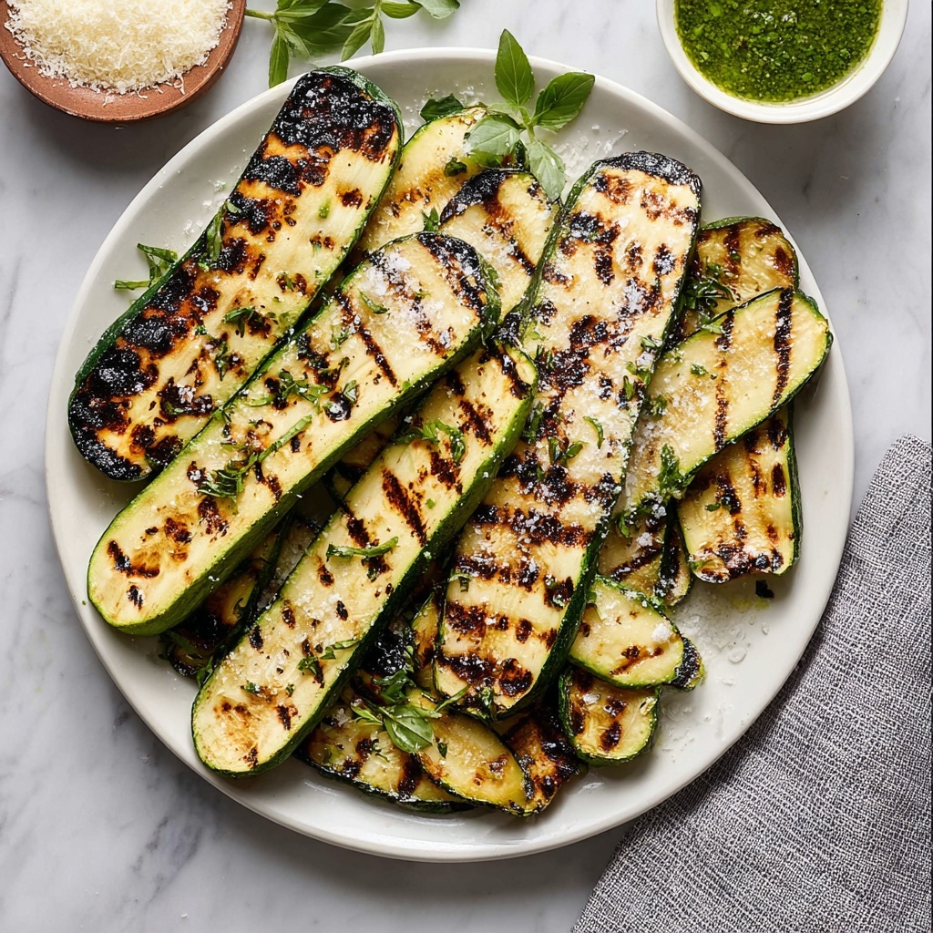 Grilled Zucchini with Fresh Herbs and Parmesan Recipe - Recipe Image