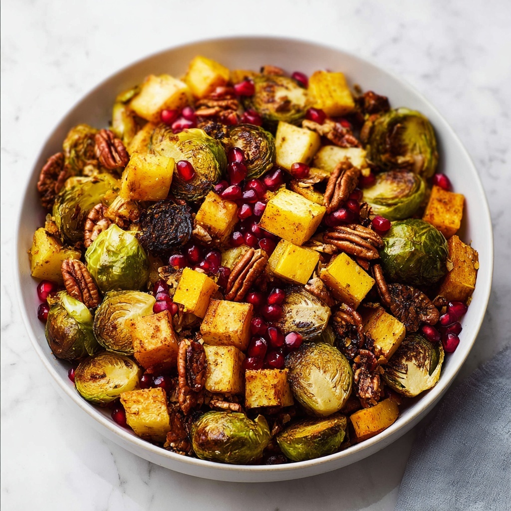 Air Fryer Roasted Vegetables with Pecan and Pomegranate Recipe - Recipe Image