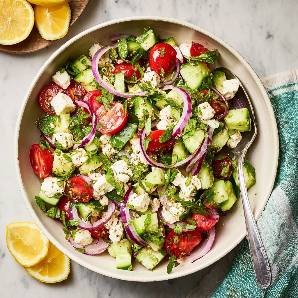 Cucumber Tomato Salad with Feta Recipe - Recipe Image