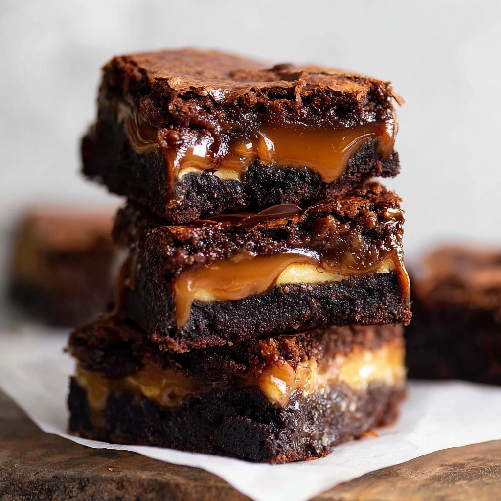 Salted Caramel-Stuffed Brownies Recipe - Recipe Image