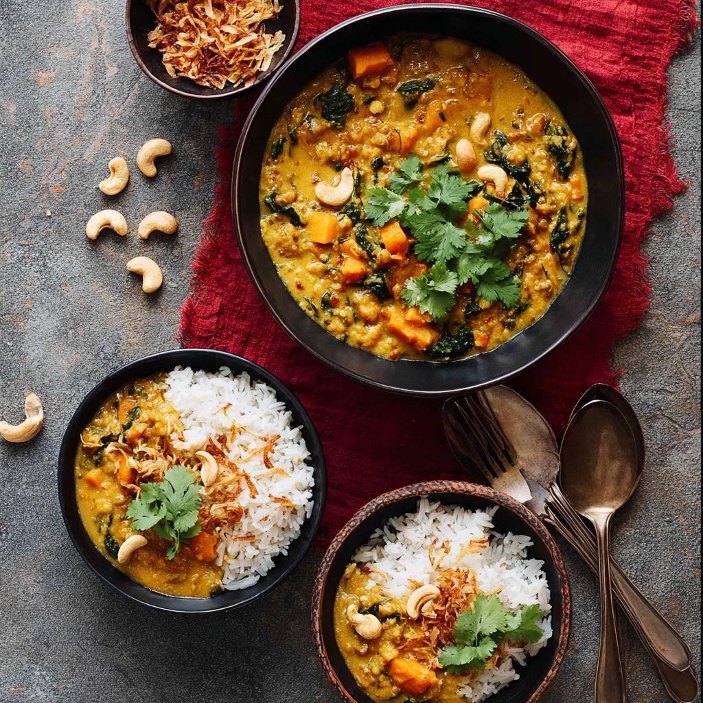 Easy Coconut Curry Sauce with Lentils and Pumpkin Recipe - Recipe Image