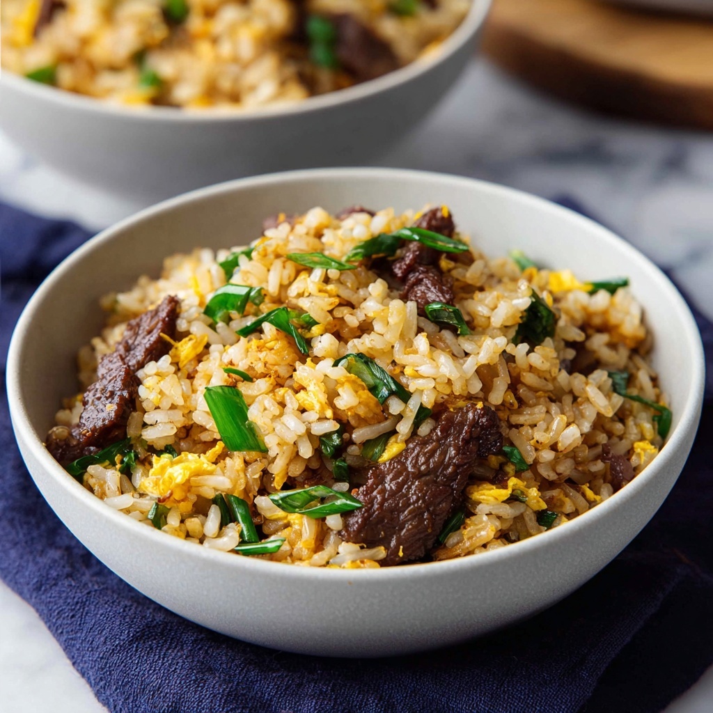 Sizzling Beef Steak Fried Rice Recipe - Recipe Image
