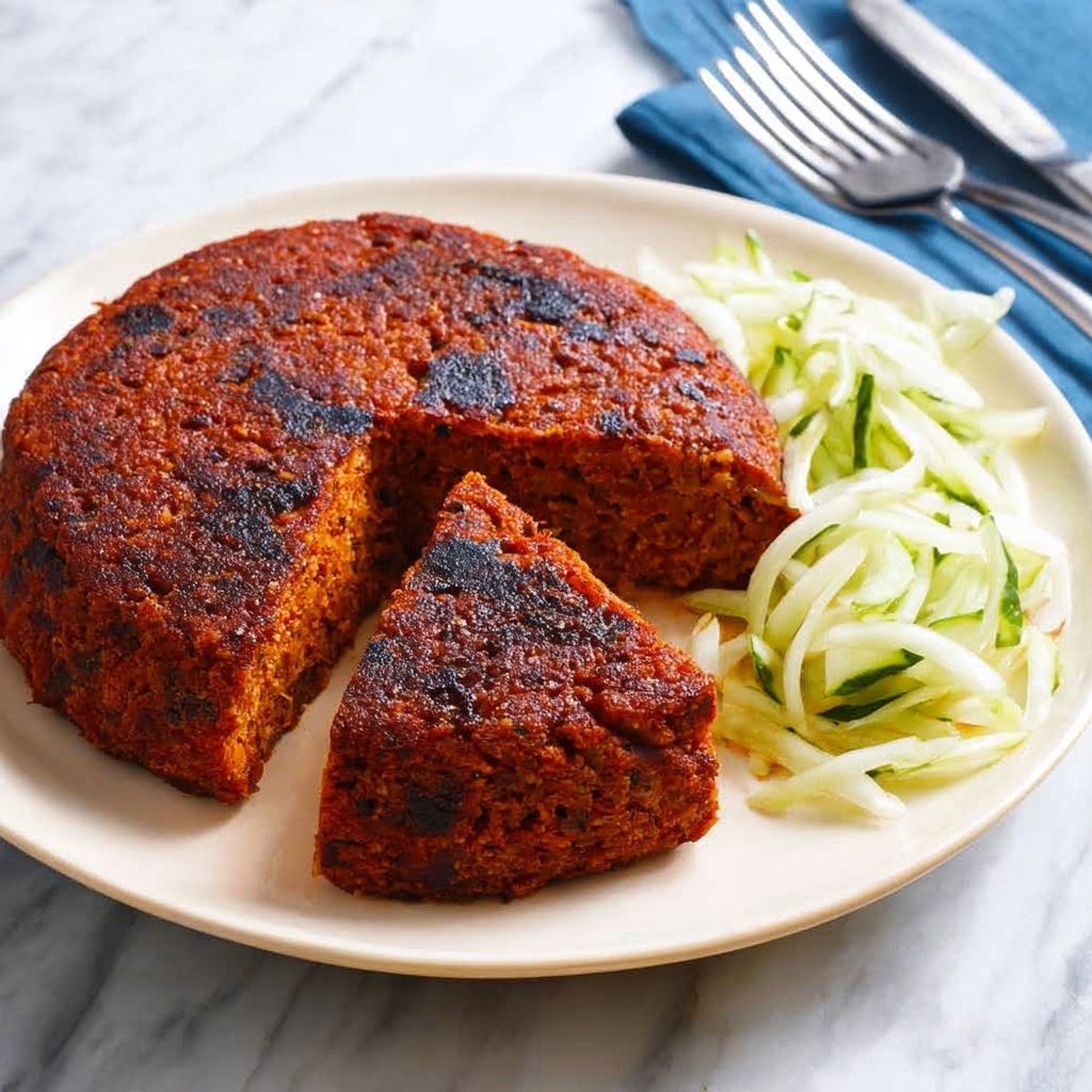 Crispy Couscous Pancake with Tomato & Onion Recipe - Recipe Image