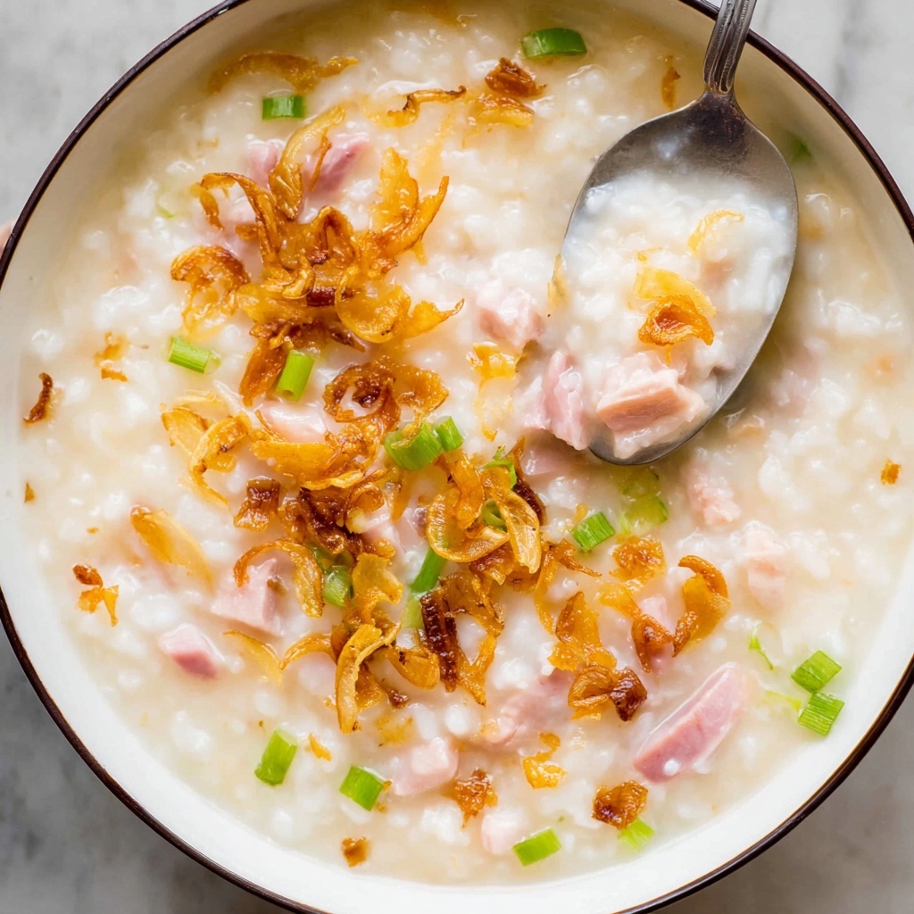 Chinese Ham Bone Rice Soup (Congee) Recipe - Recipe Image