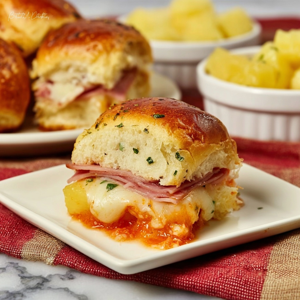 Hawaiian Pizza Sliders Recipe - Recipe Image