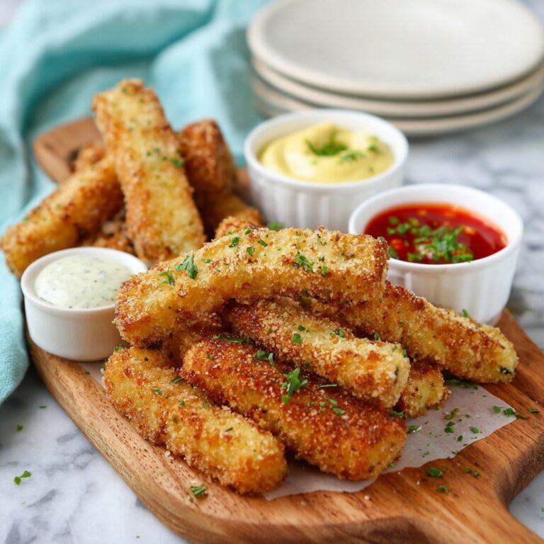 Crispy Mozzarella Cheese Sticks with Garlic Parmesan Breadcrumbs Recipe