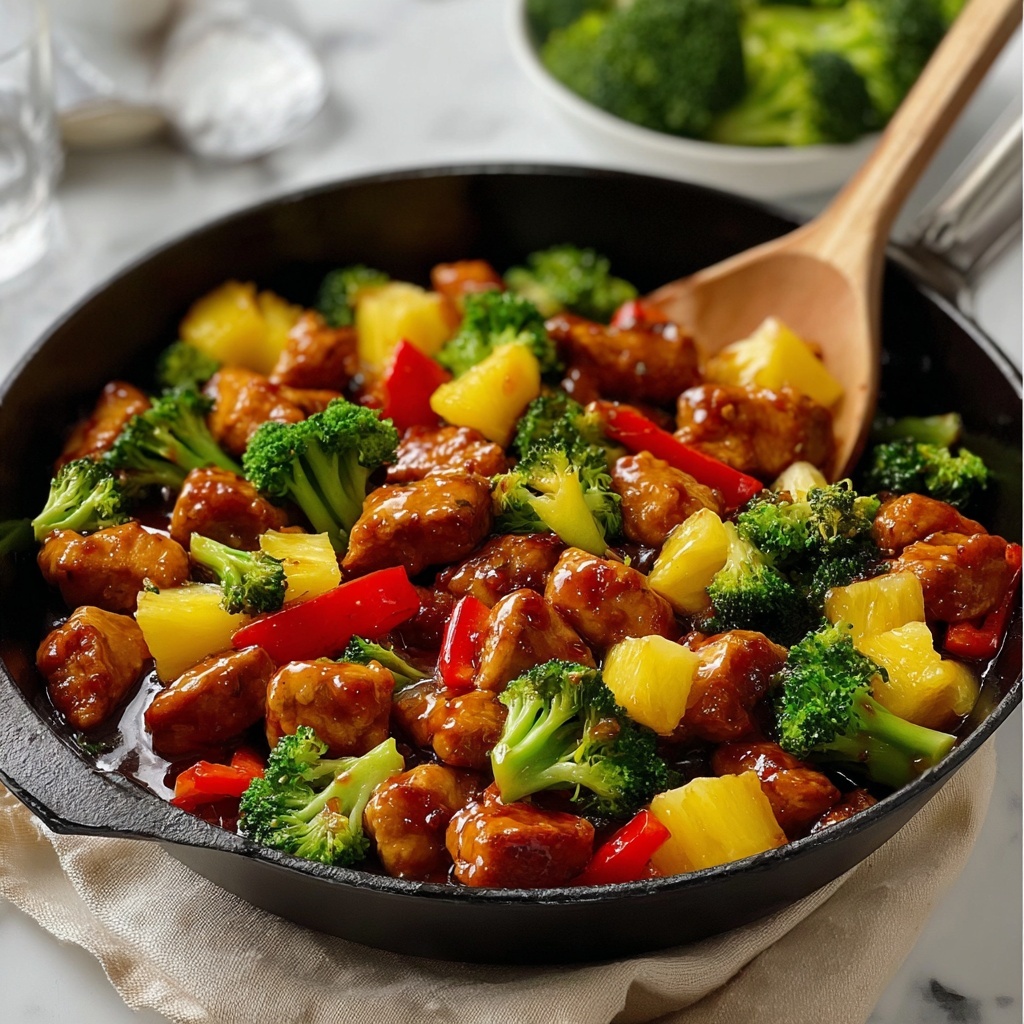 Pineapple Stir Fry with Baked Tofu Recipe - Recipe Image