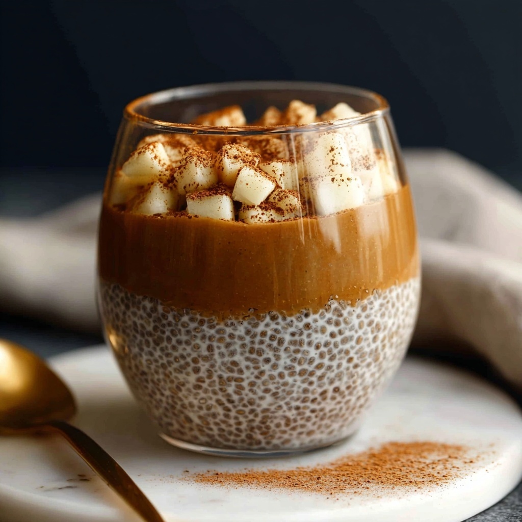 Irresistibly Creamy Apple Crumble Chia Pudding Delight Recipe - Recipe Image