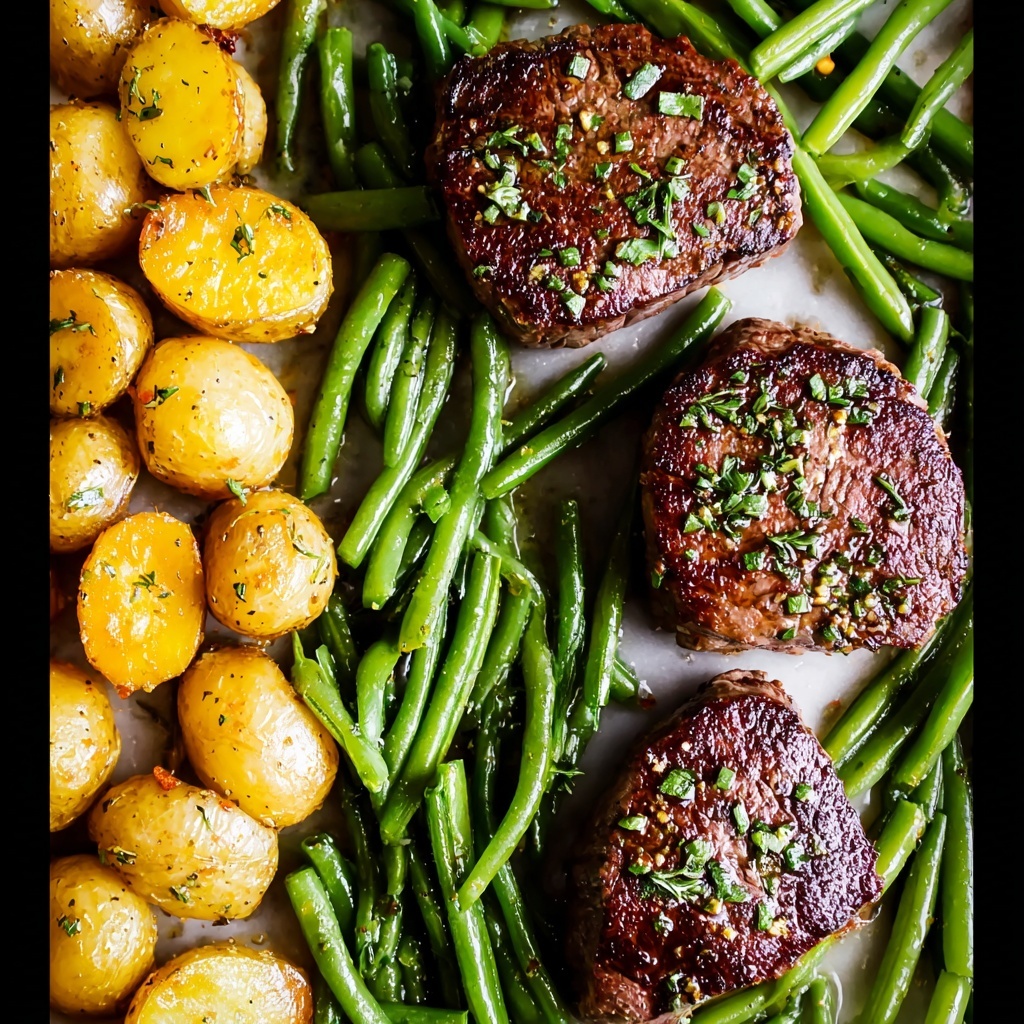 Sheet Pan Garlic Butter Steak and Potatoes Recipe - Recipe Image