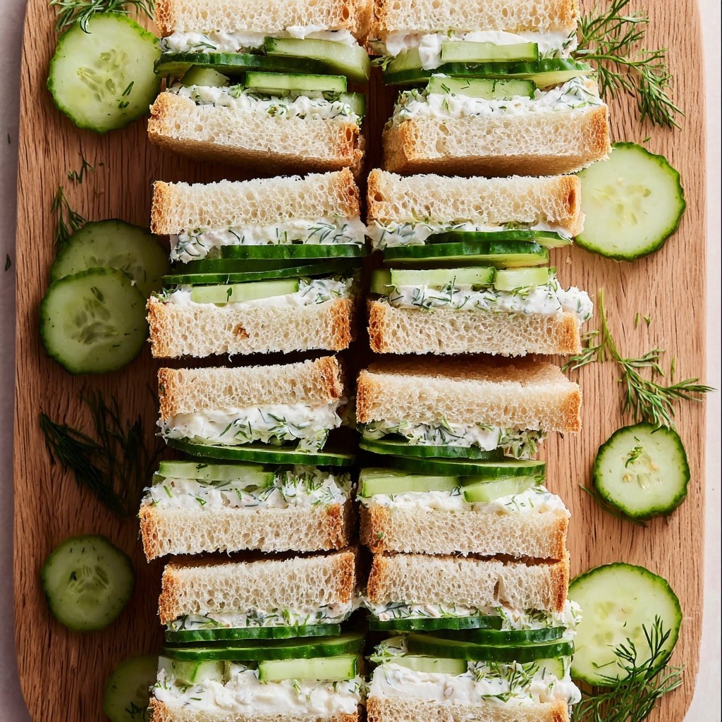 Cucumber Tea Sandwiches Recipe - Recipe Image