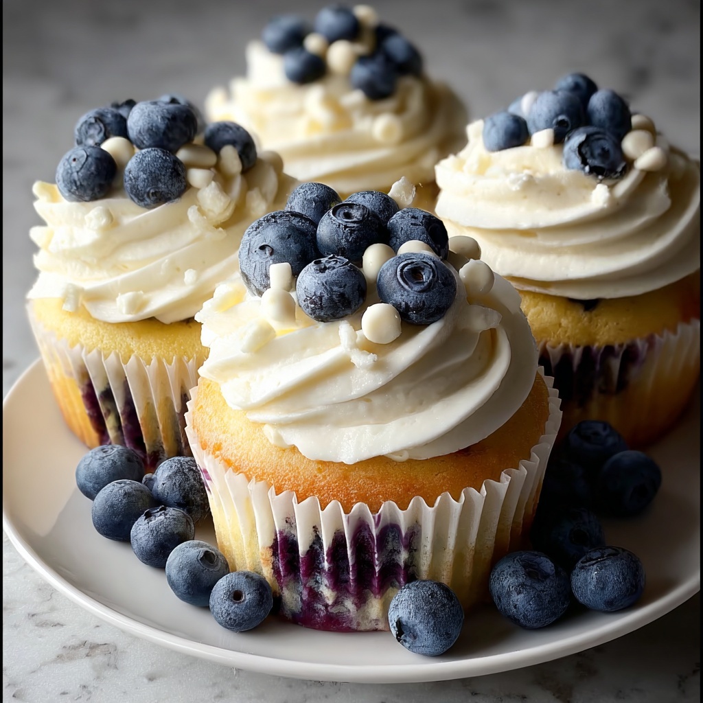 White Chocolate Blueberry Cupcakes Recipe - Recipe Image