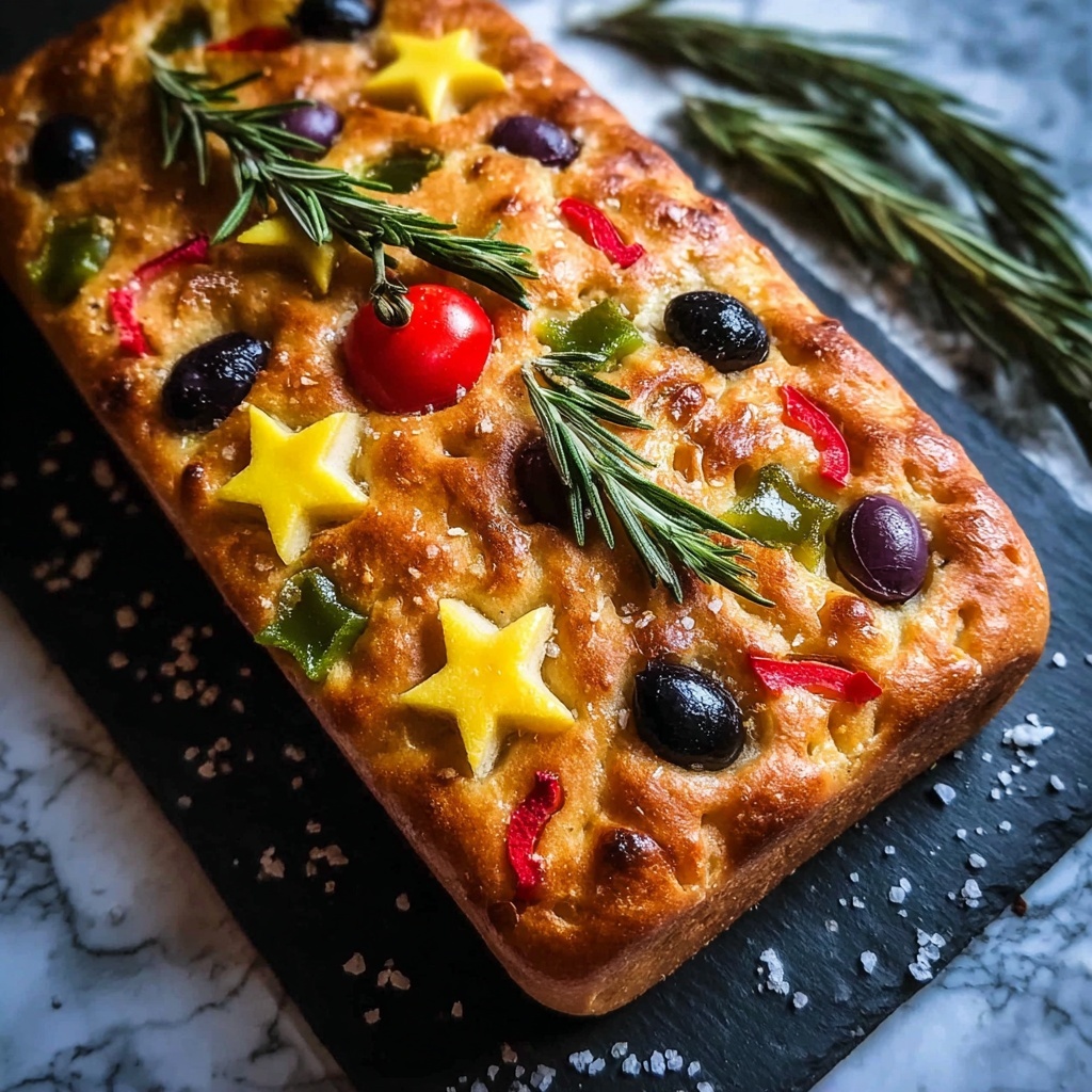 Christmas Focaccia Decorative Loaf Recipe - Recipe Image
