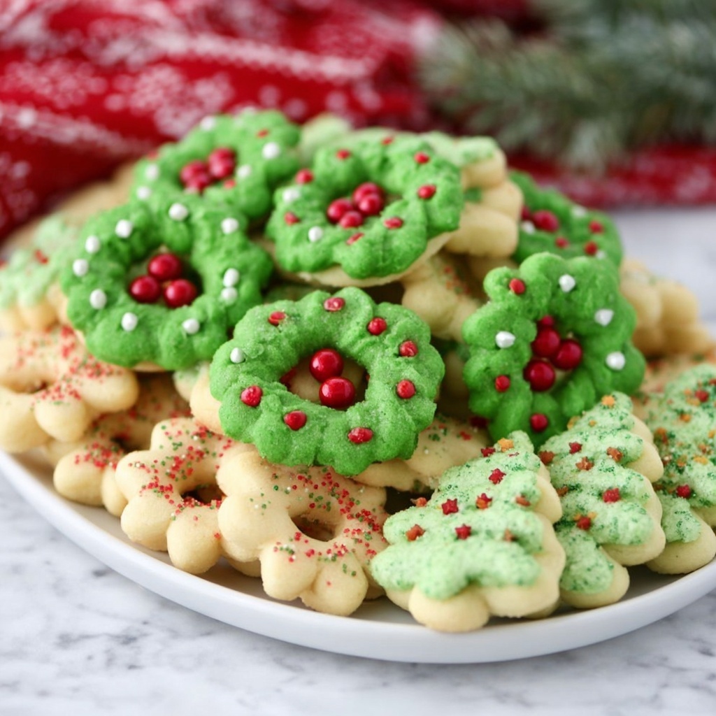 Christmas Spritz Cookies Recipe - Recipe Image