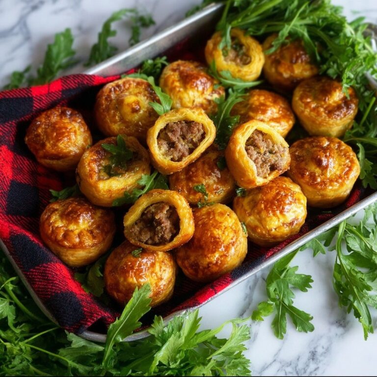 Savory Bacon and Sausage Puff Pastry Rolls Recipe