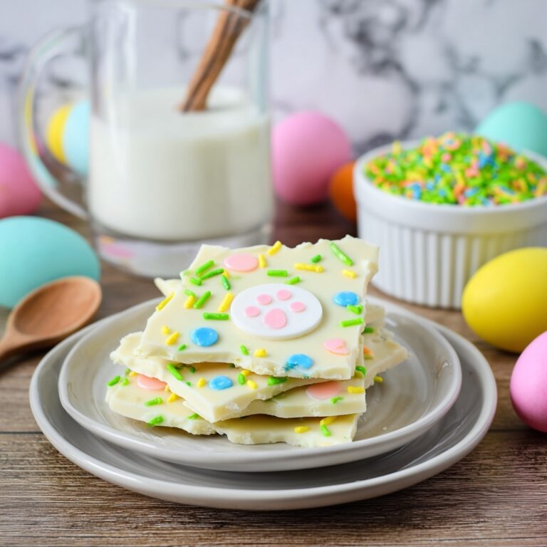 Easter Bunny Cookie Bark with Lemon Oreo Cookies and Grass Sprinkles Recipe