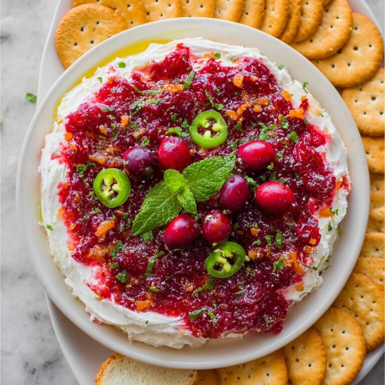 Cranberry Jalapeno Dip with Fresh Citrus and Mint Recipe