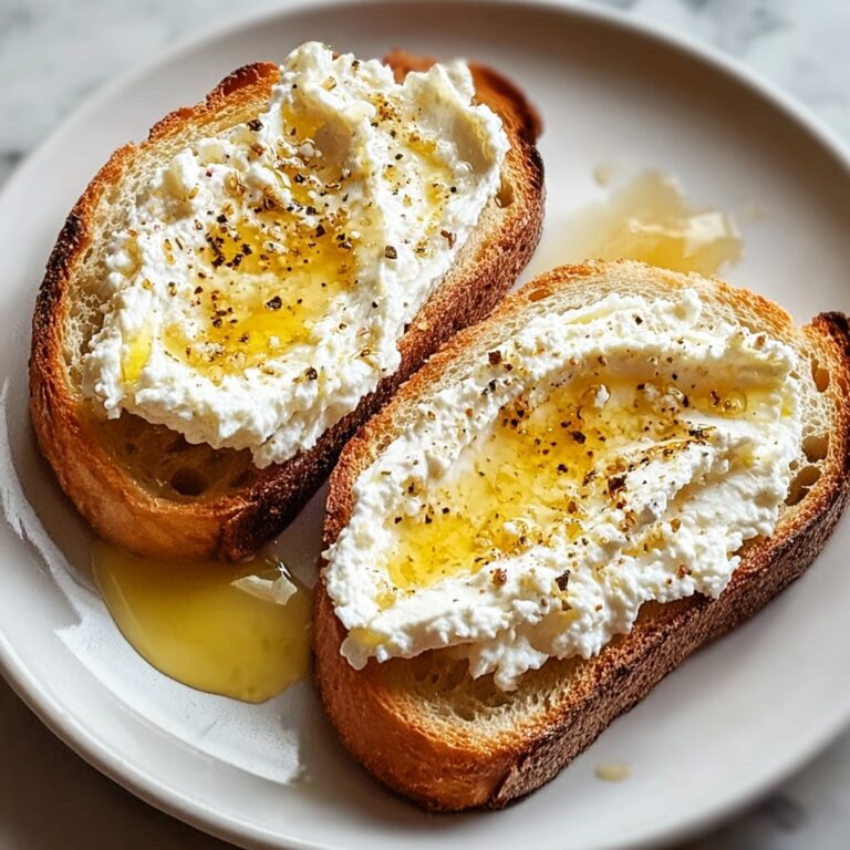 Irresistibly Creamy Whipped Ricotta Honey Toast Recipe