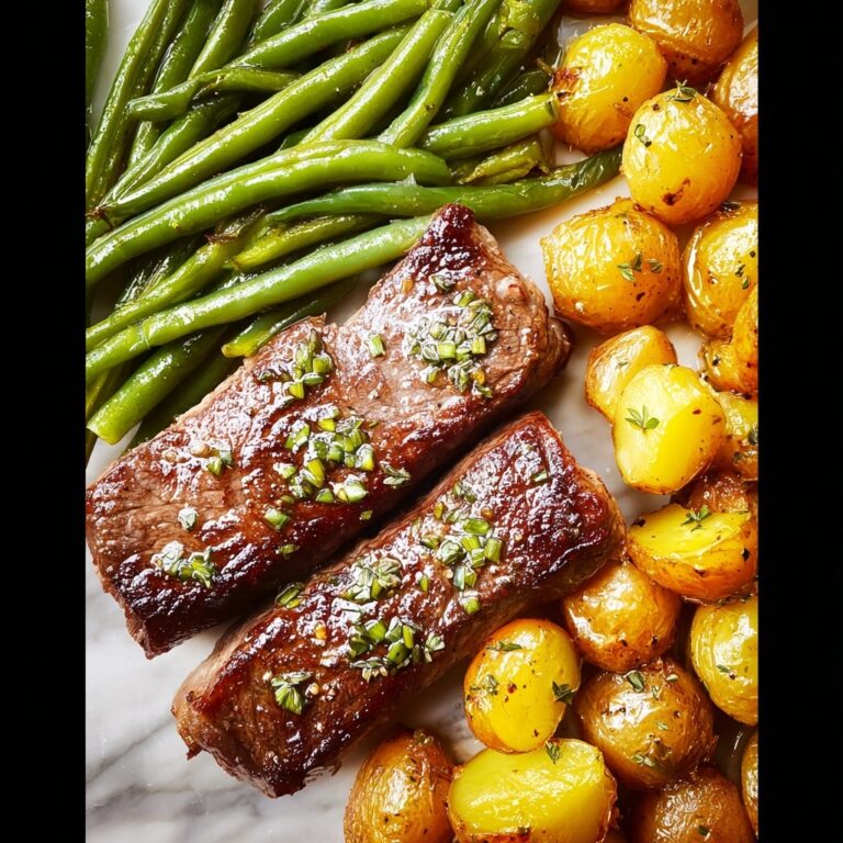 Sheet Pan Garlic Butter Steak and Potatoes Recipe