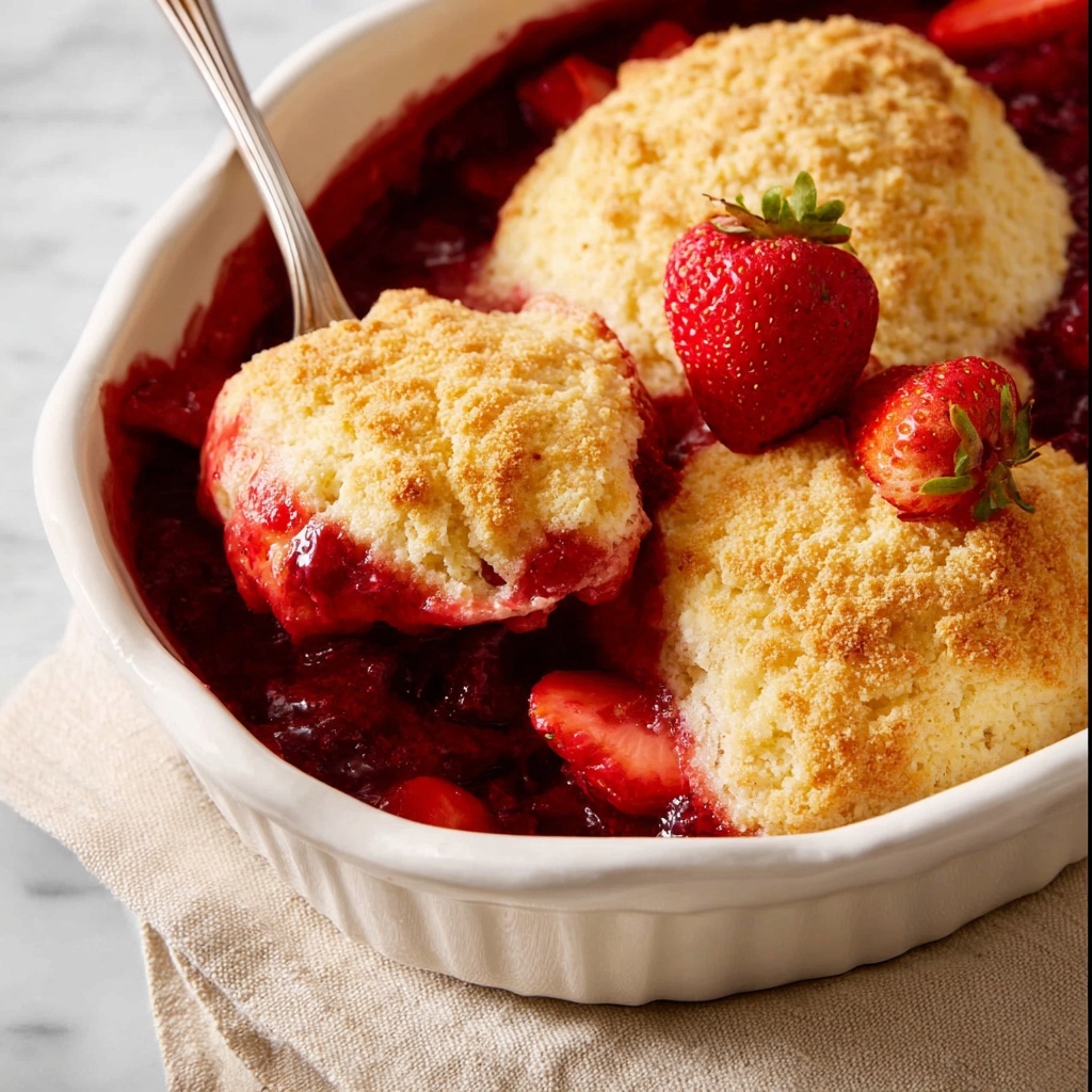 Strawberry Cobbler with Buttermilk Biscuits Recipe - Recipe Image