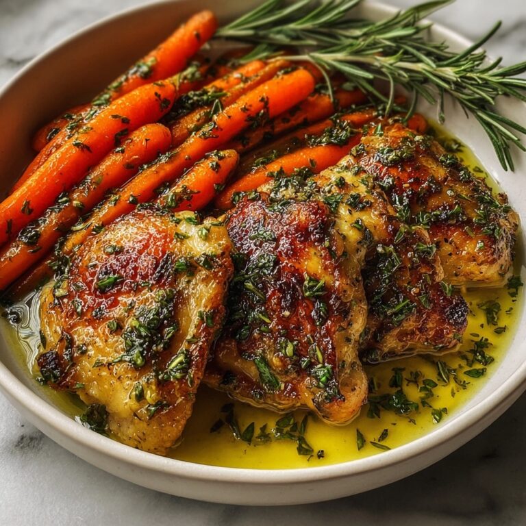 Garlic Herb Chicken with Honey-Butter Carrot Plate Recipe