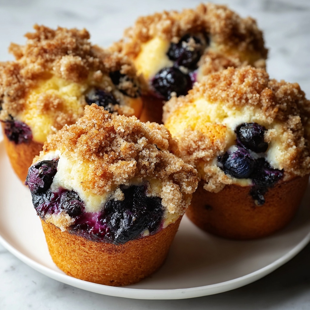 Freshly Baked Streusel-Topped Blueberry Muffins Recipe - Recipe Image