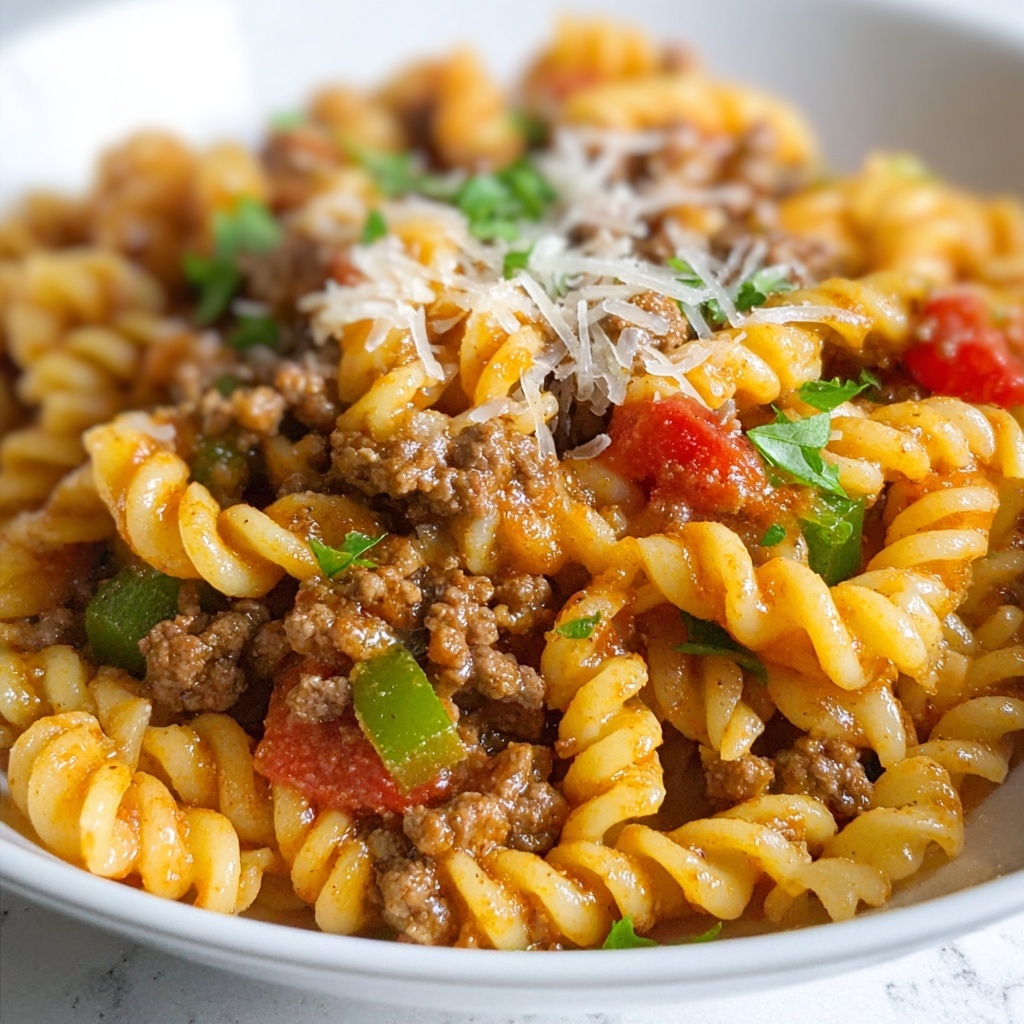 Creamy American Chop Suey with Cheddar Cheese Recipe - Recipe Image