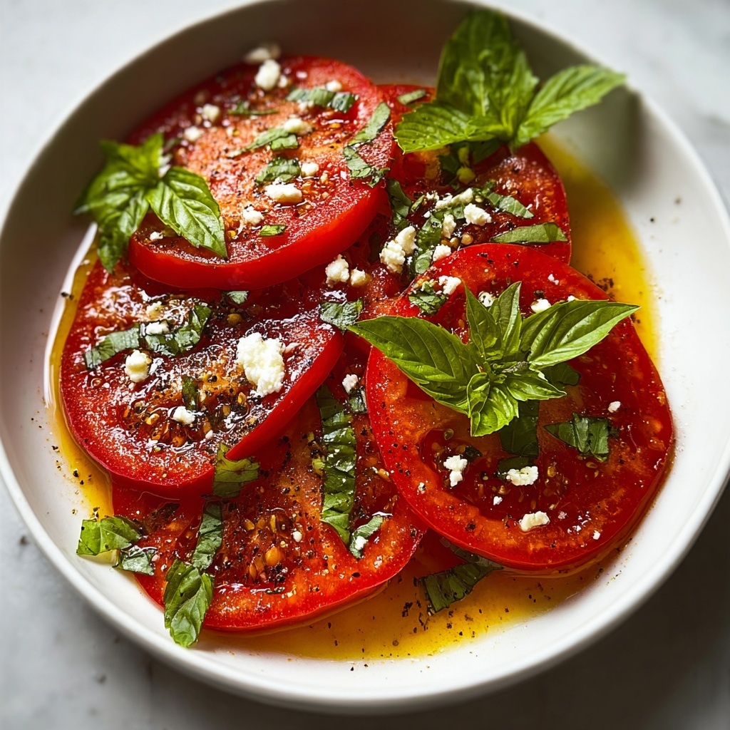 Herb-Infused Mediterranean Marinated Tomatoes Recipe - Recipe Image