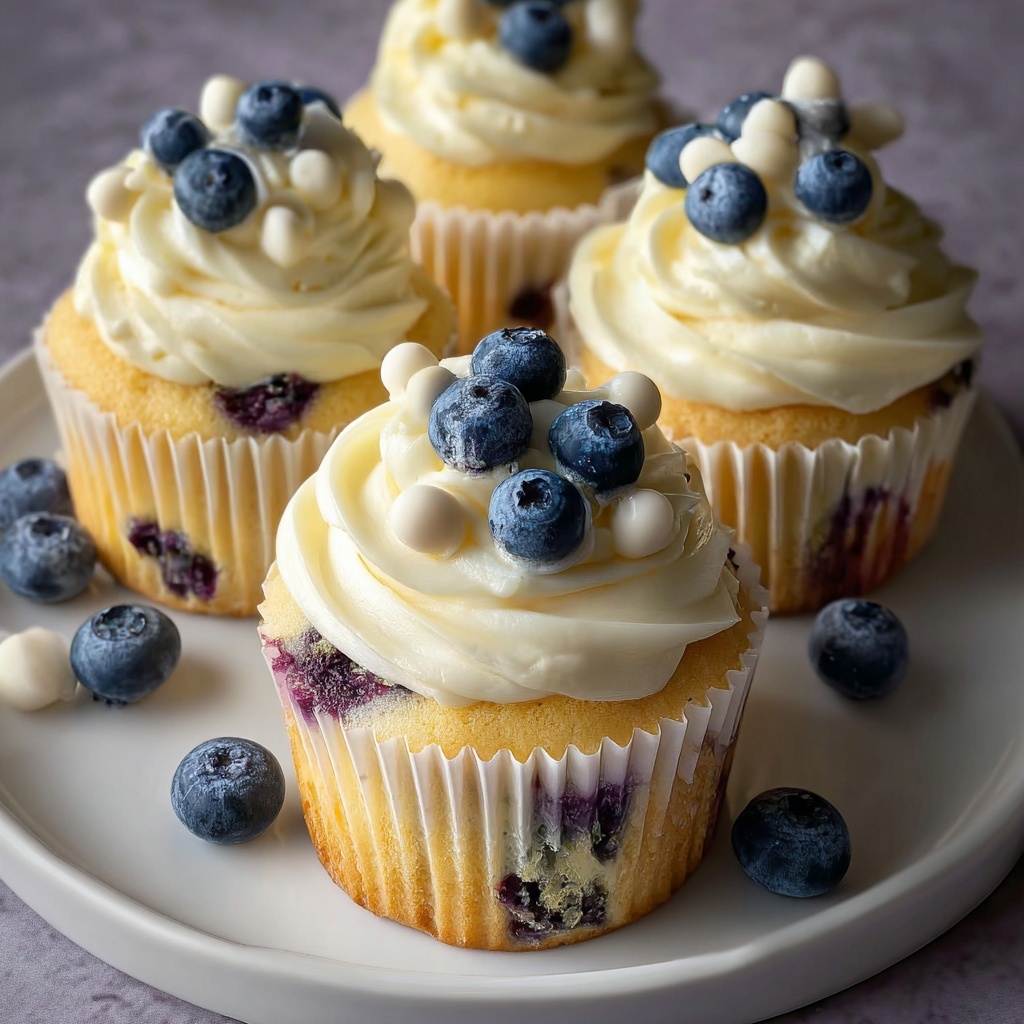 White Chocolate Blueberry Cupcakes Recipe - Recipe Image