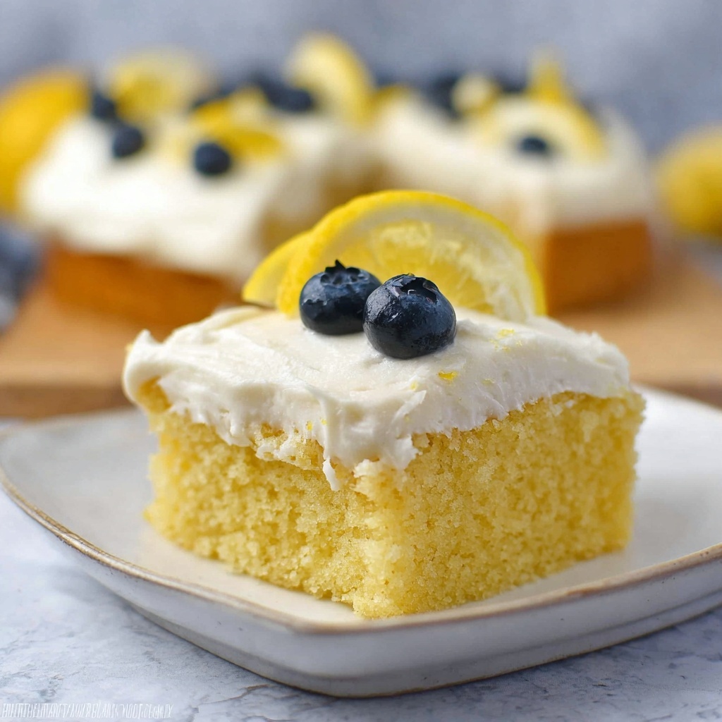 Lemon Sheet Cake with Cream Cheese Frosting Recipe - Recipe Image
