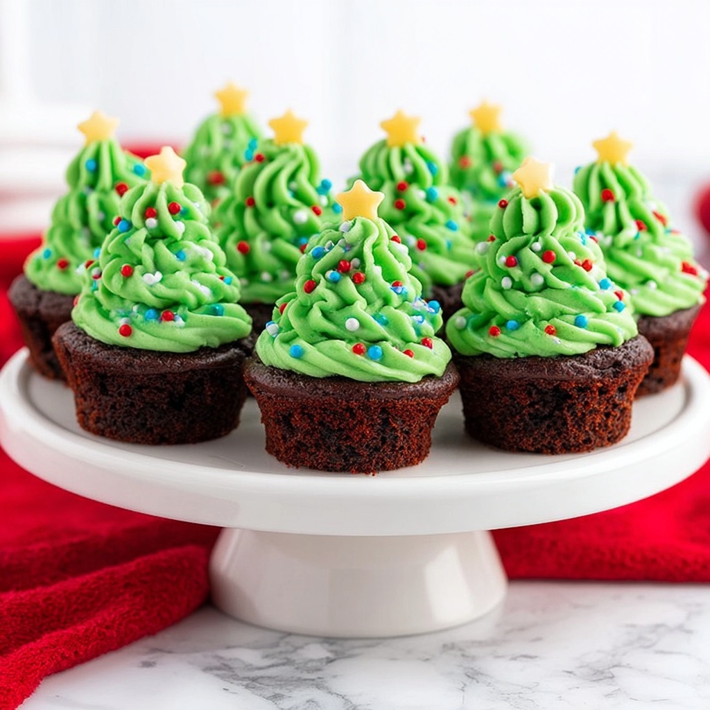 Christmas Tree Brownie Bites Recipe - Recipe Image