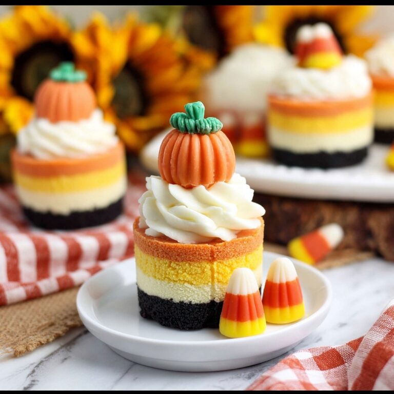 Mini Candy Corn Cheesecake Recipe