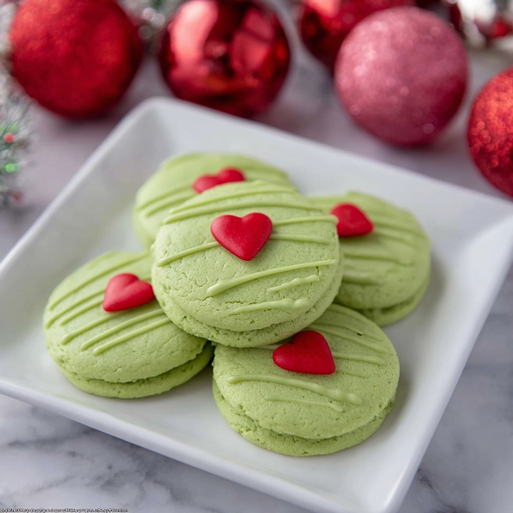Grinch Christmas No Bake Cookies Recipe - Recipe Image