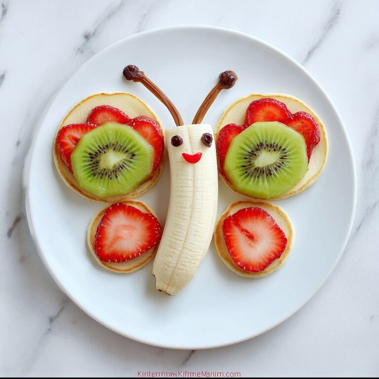 Butterfly Pancakes with Fresh Fruit Toppings Recipe