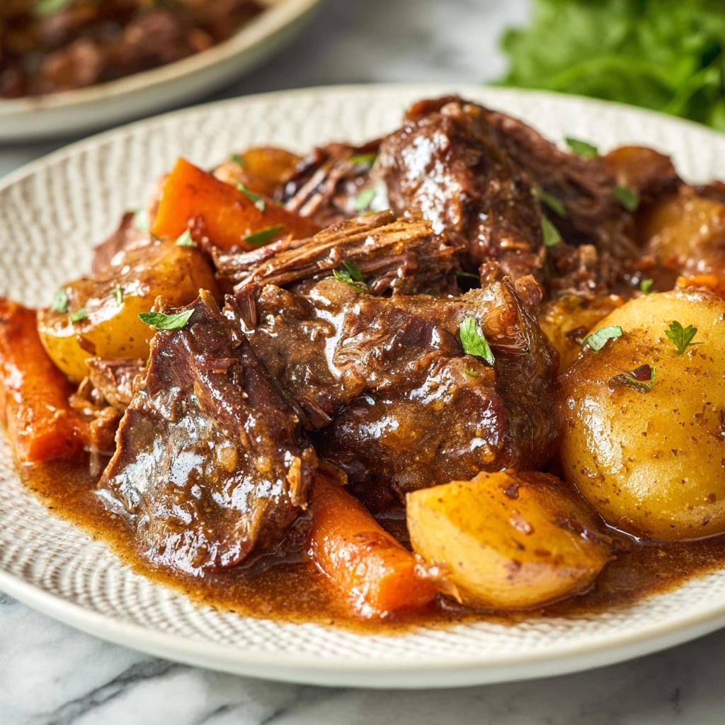 Slow Cooker Pot Roast with Carrots, Potatoes, and Thyme Recipe - Recipe Image