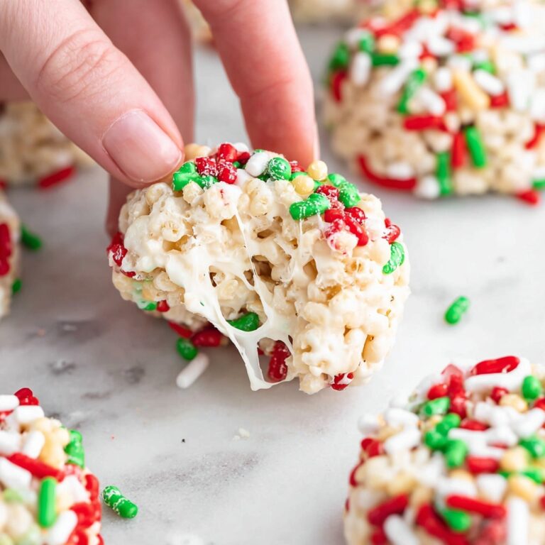 Chewy Marshmallow Popcorn Balls with Holiday Candies Recipe