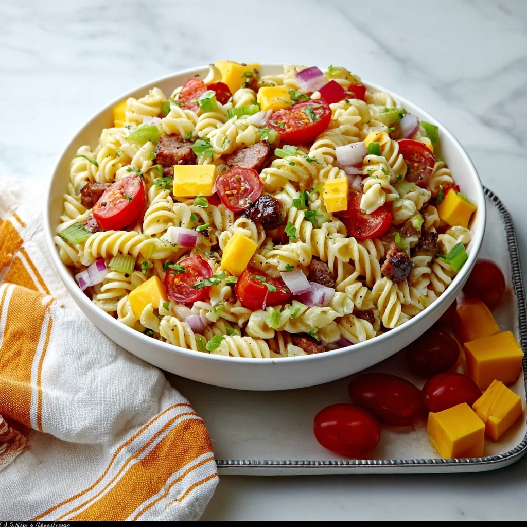BLT Pasta Salad Recipe - Recipe Image