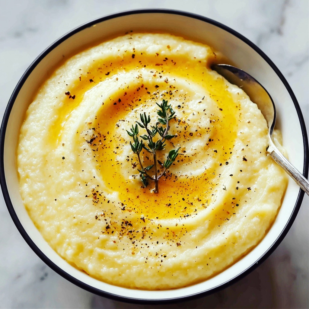 Indulgent Creamy Italian Polenta with Parmesan Recipe - Recipe Image