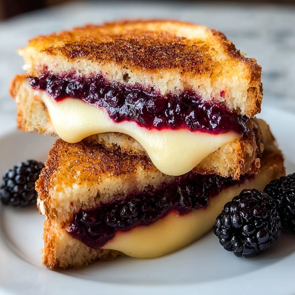 Heavenly Brie & Blackberry Jam Grilled Cheese in 5 Minutes Recipe - Recipe Image
