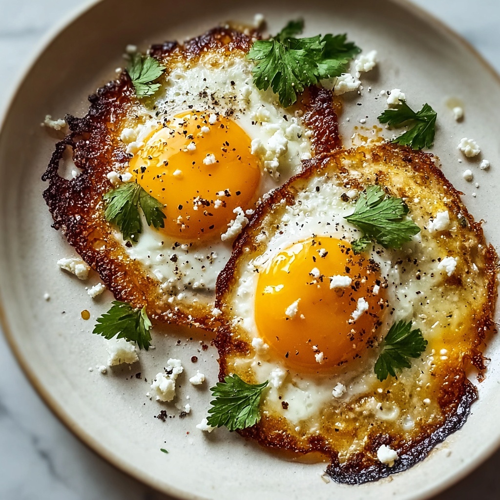 Crispy Feta Fried Eggs to Brighten Your Breakfast Recipe - Recipe Image