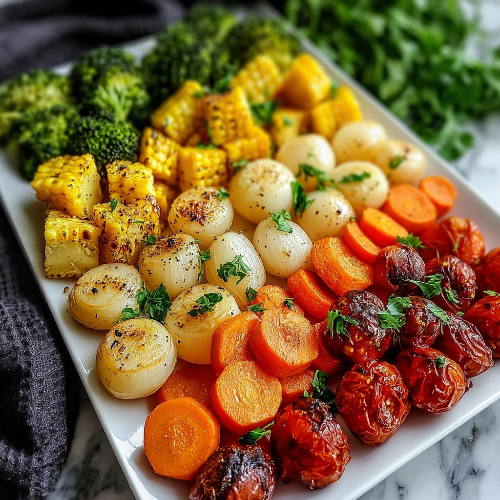 Irresistibly Flavorful Garlic Roasted Vegetables Recipe - Recipe Image