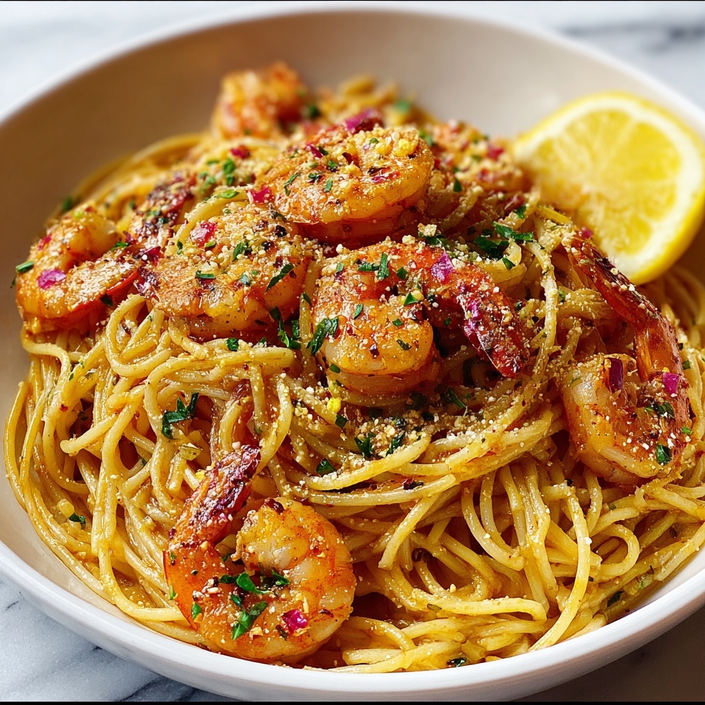 Garlic Butter Shrimp Pasta Recipe - Recipe Image