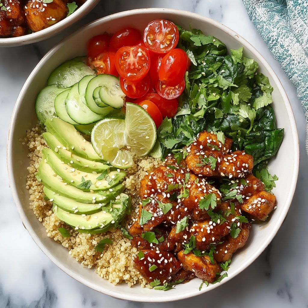 Healthy Hot Honey Chicken Bowls Recipe - Recipe Image