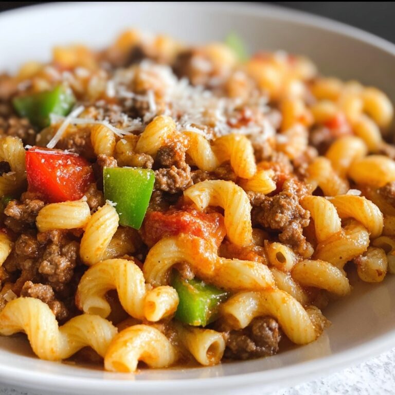 Creamy American Chop Suey with Cheddar Cheese Recipe