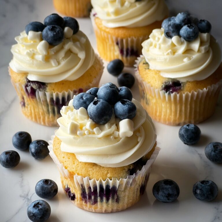 White Chocolate Blueberry Cupcakes Recipe