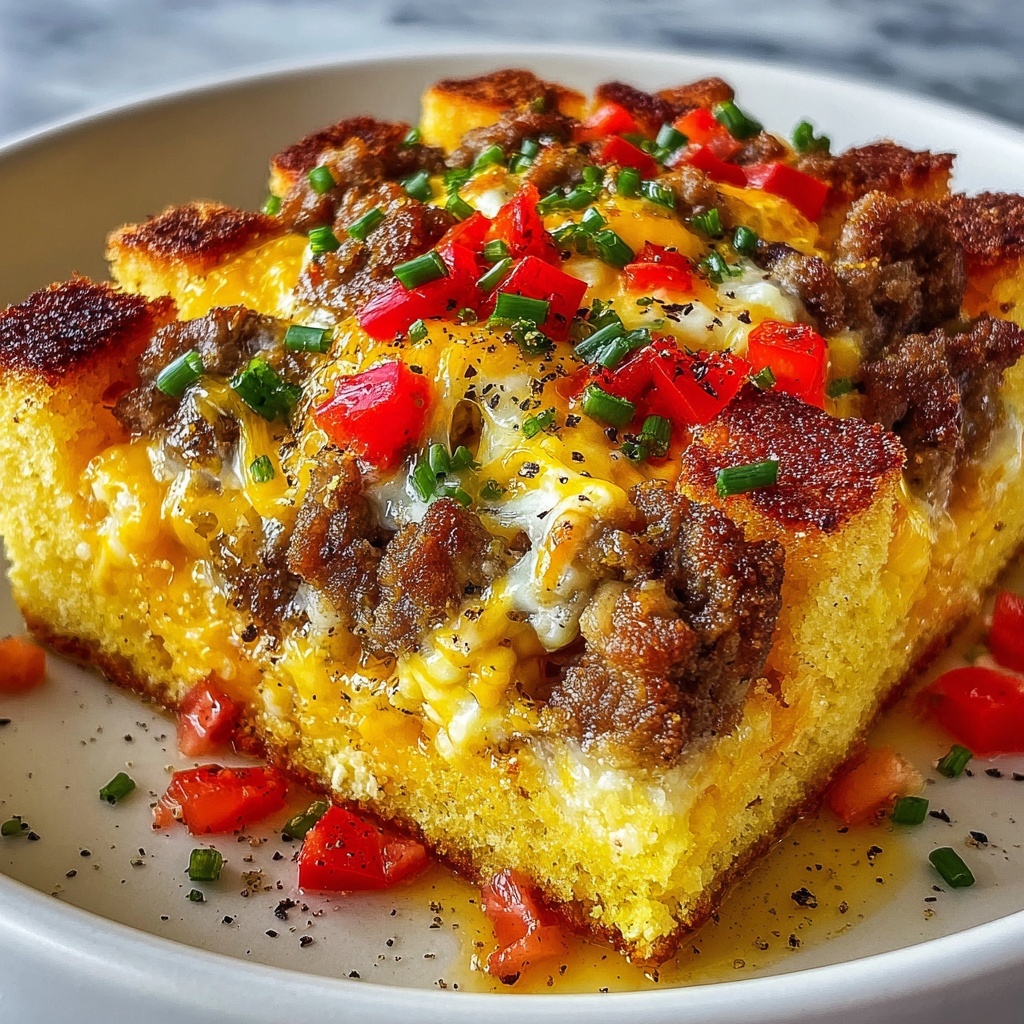 Overnight Crockpot Christmas Breakfast Casserole Recipe - Recipe Image