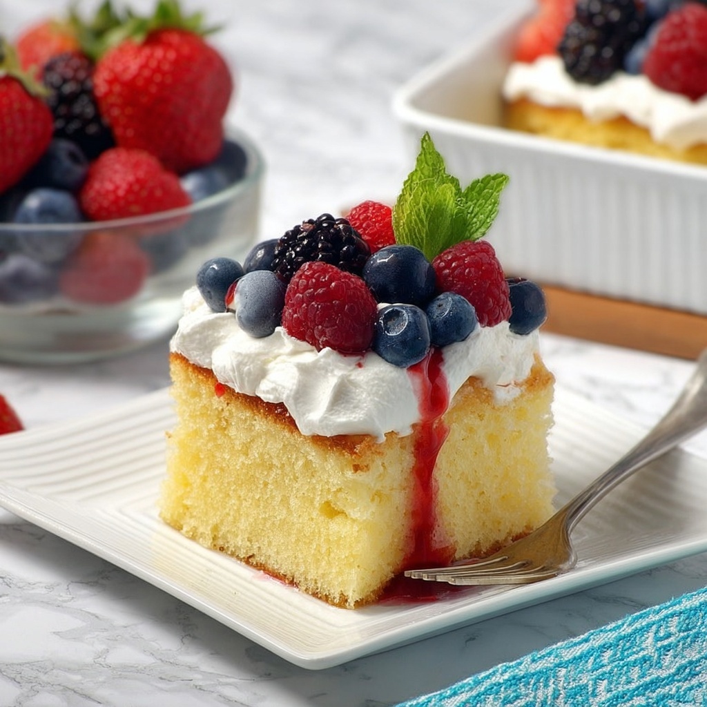 Triple Berry Sheet Cake Recipe - Recipe Image