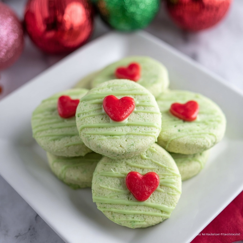 Grinch Christmas No Bake Cookies Recipe - Recipe Image