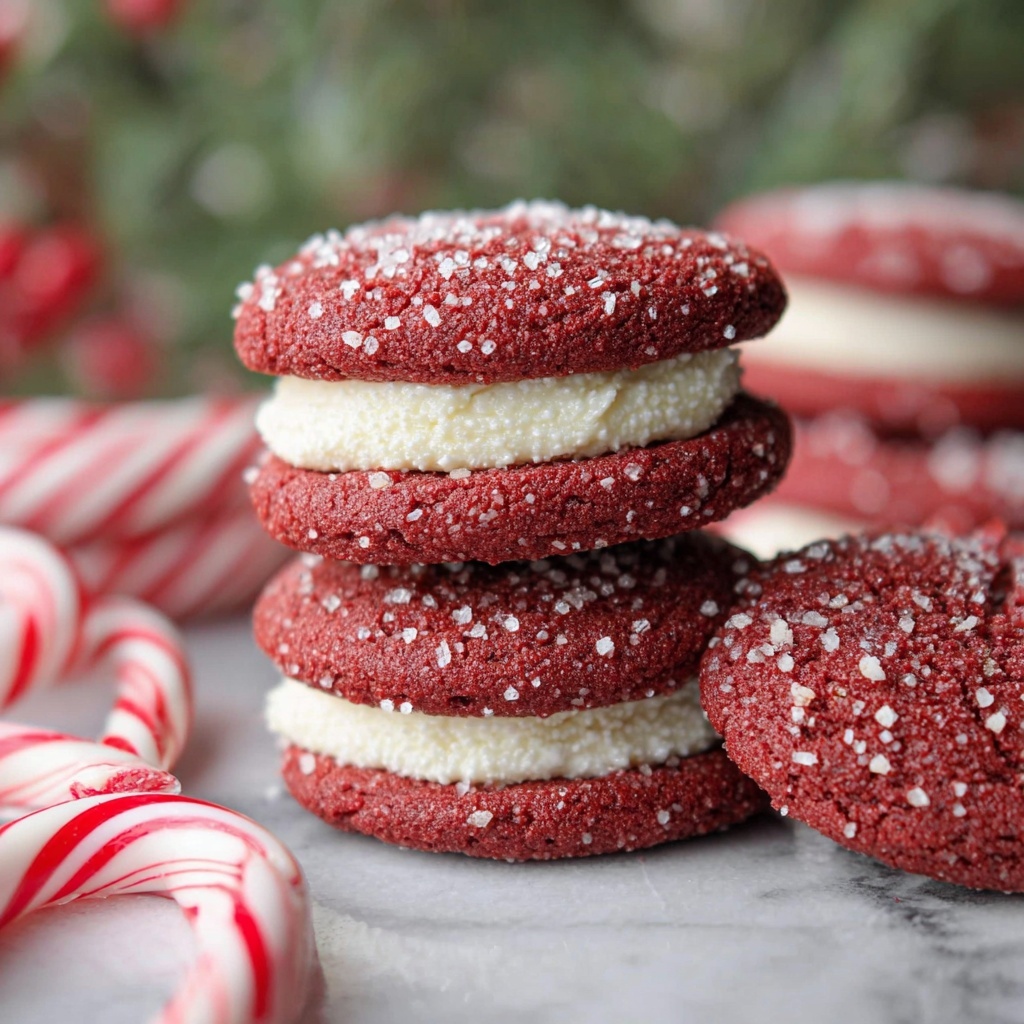 Red Velvet Sandwich Cookies Recipe - Recipe Image