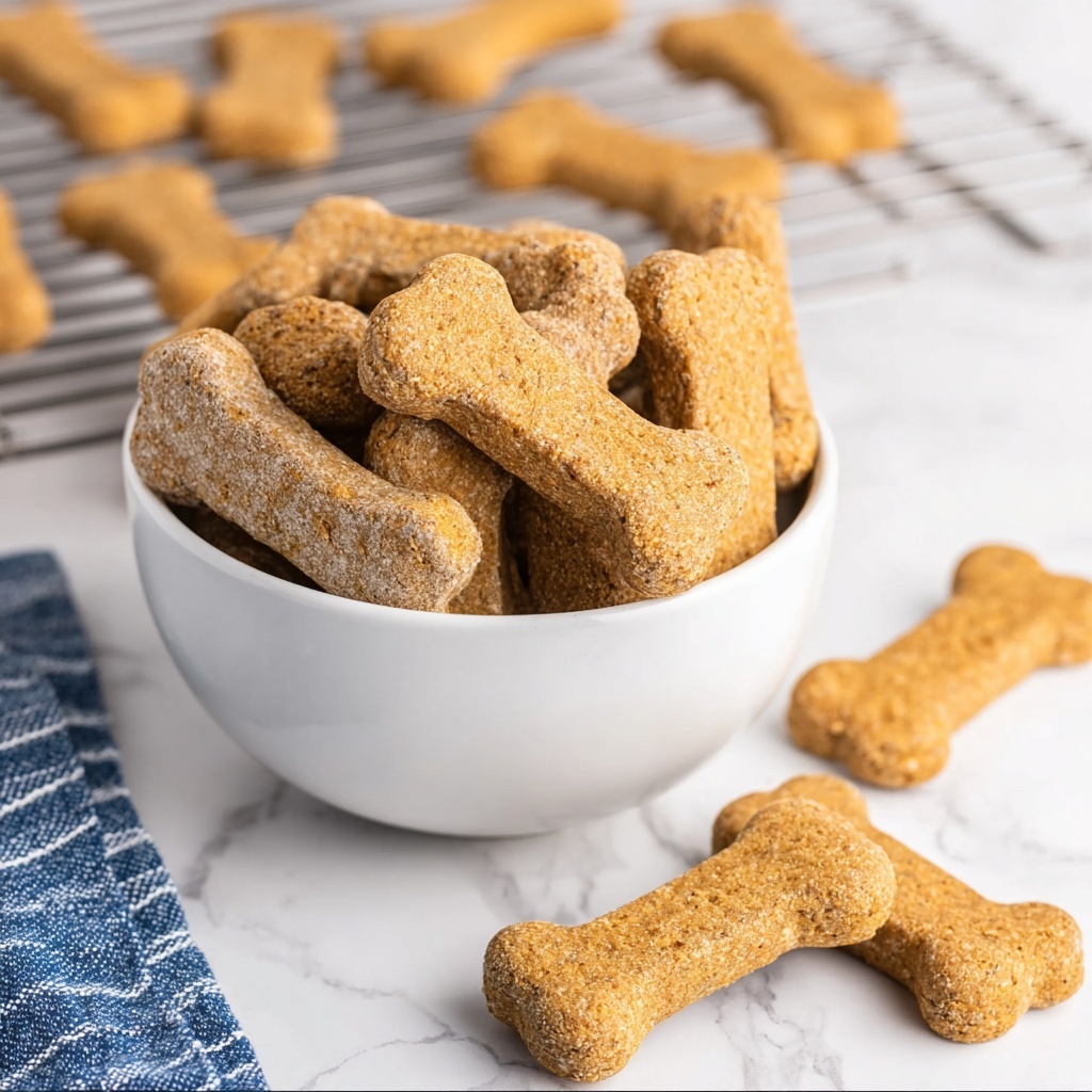 Homemade Pumpkin Peanut Butter Dog Treats Recipe - Recipe Image
