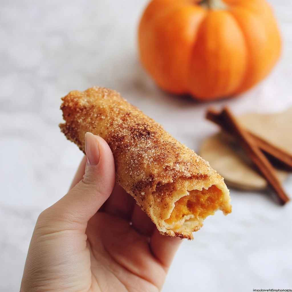 Pumpkin Cheesecake Egg Rolls Recipe - Recipe Image